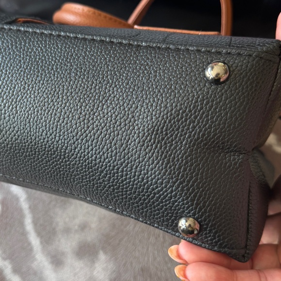 NWOT Black and Brown Embossed tote purse - Picture 2 of 7